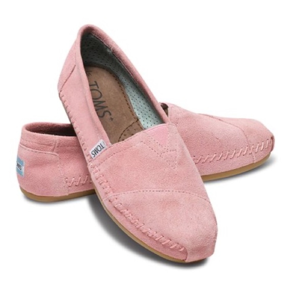 TOMS Women's Pink Slip-On Shoes - Picture 2 of 8